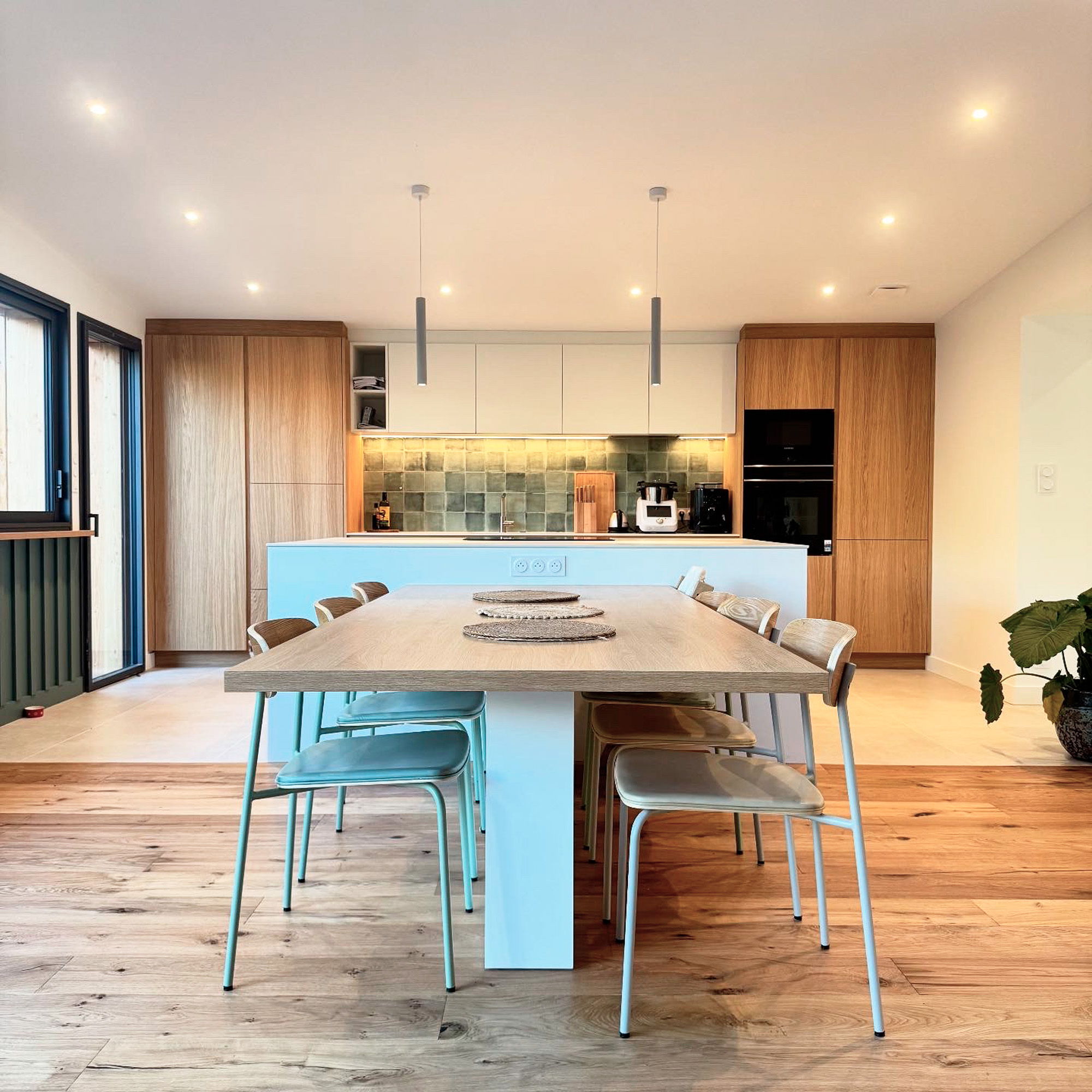 agencement cuisine sur mesure et ilot
